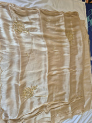 Ivory Gold Tissue Silk Saree.