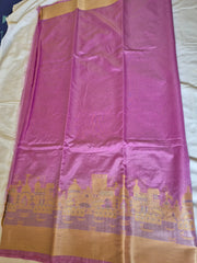 Lilac Silk Saree with Ghat Zari Design tvisa