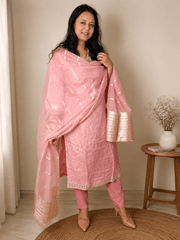 Rose Pink Embroidered Kurta Set