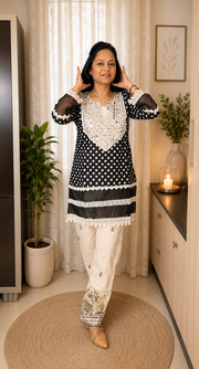 Black Polka Dot Coord Set