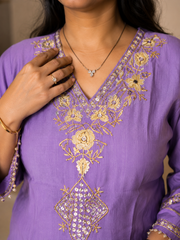 Lavender Embellished Co-ord Set