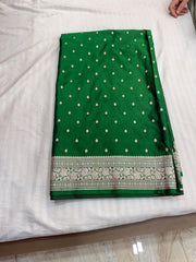 Green Mashru Katan Silk Saree tvisa