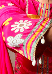 Fuchsia Pink Kurta Pant Set with Dupatta