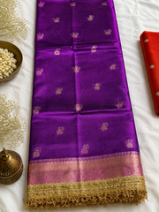 Royal Purple Tissue Silk Saree
