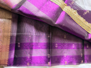 Royal Purple Tissue Silk Saree
