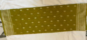 Pure Banarasi Khaddi Georgette Saree in Olive Green with Gold Zari Motifs tvisa