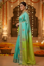 Dual-Tone Silk Saree tvisa