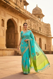 Dual-Tone Silk Saree tvisa